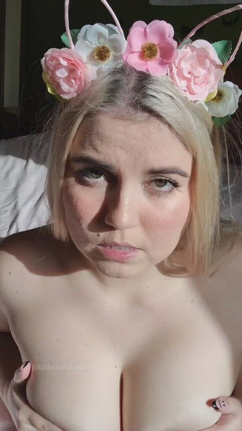 ahegao amateur blonde egirl onlyfans spit teen tongue fetish gif