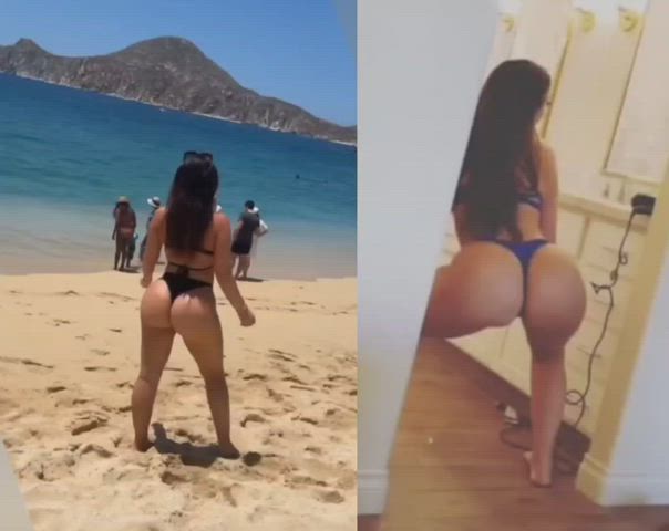 ass ass clapping big ass bikini bubble butt curvy milf thick thong twerking gif