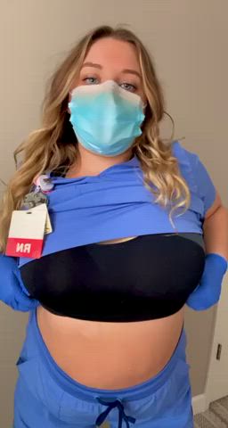 Gloved Nurse Titty Drop 🧤 Hope you’re ready for your checkup… 😈