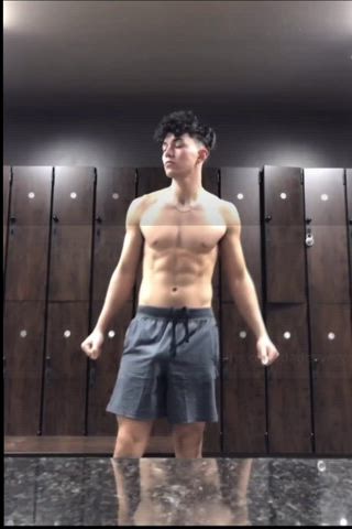 Big Dick Dancing Gym Locker Room Nude gif