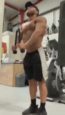 CFNM Close Up Cock Gay Gym Humiliation Slow Motion Strip Workout gif