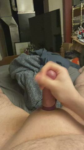 amateur bear cum cumshot edging gay male masturbation masturbating gif