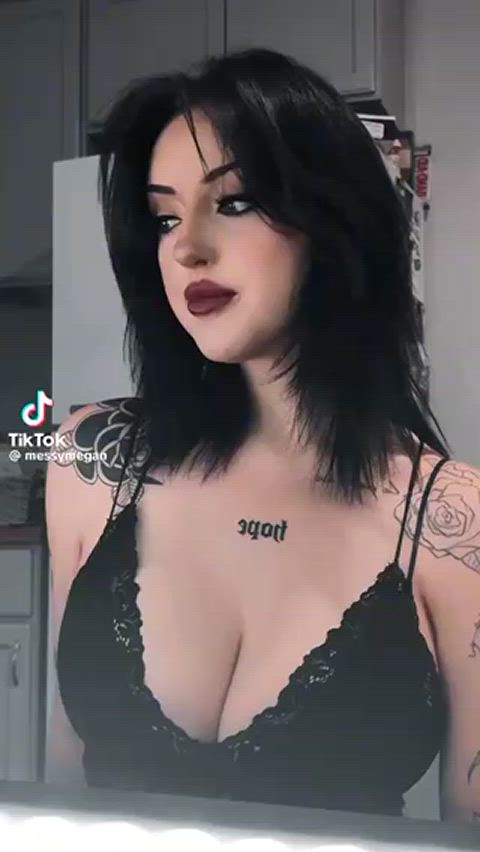 big tits boobs goth gif