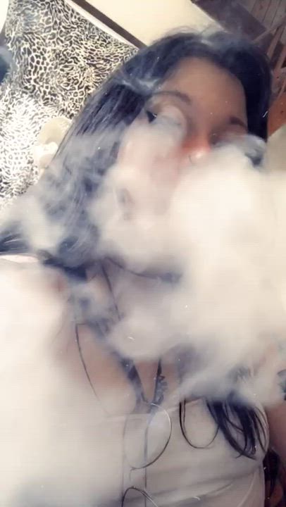 Smoking Thick White Girl gif