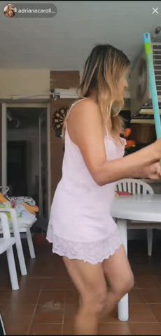 boobs braless downblouse tits gif