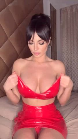 ass big tits brunette latex onlyfans tits gif