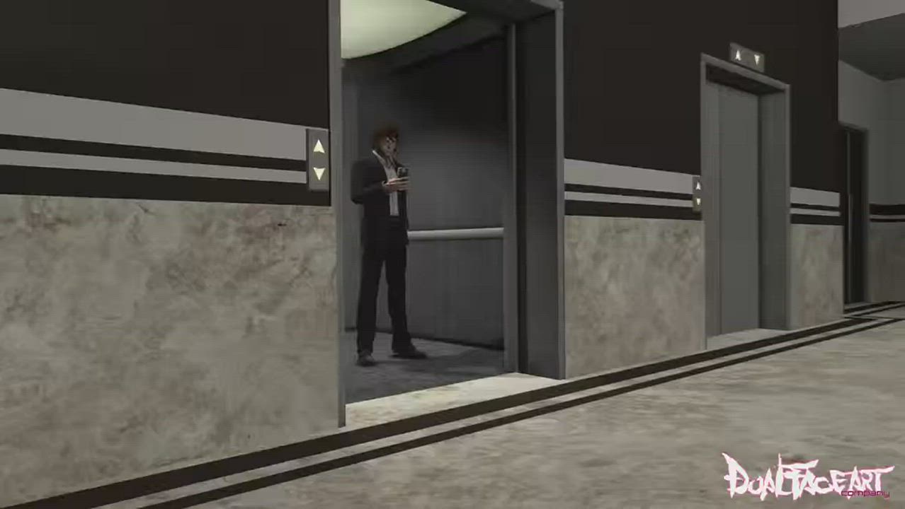 Animation Big Tits Elevator gif