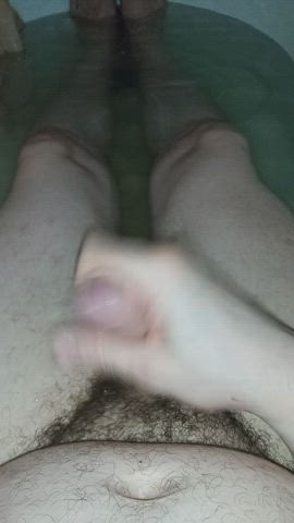 Bathtub Big Dick Cumshot Jerk Off gif