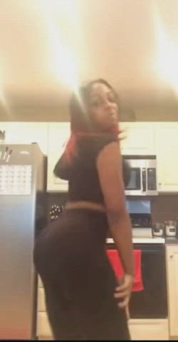 ass booty bubble butt ebony shaking thick twerking gif