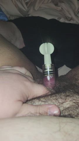 Clit Clit Pump Hairy Pussy gif