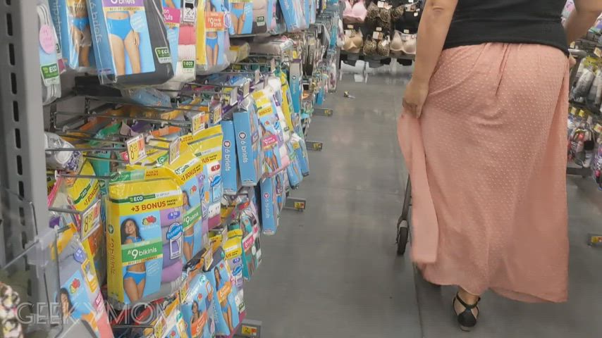 (F)un in Walmart with a sheer skirt