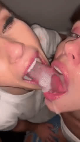 Cum Kiss Lesbian Porn GIF by ellie_fairy