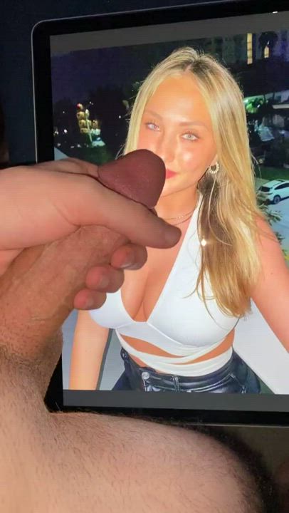 I fucking love painting hot busty blonde's faces with my cum