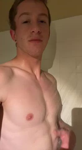 gay jerk off shower twink twunk gif