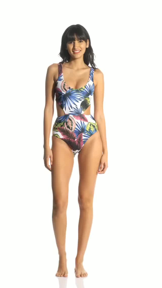 Karen Soto - L-Space Electric Palm Rita One Piece Swimsuit, swimoutlet.com (8181106)