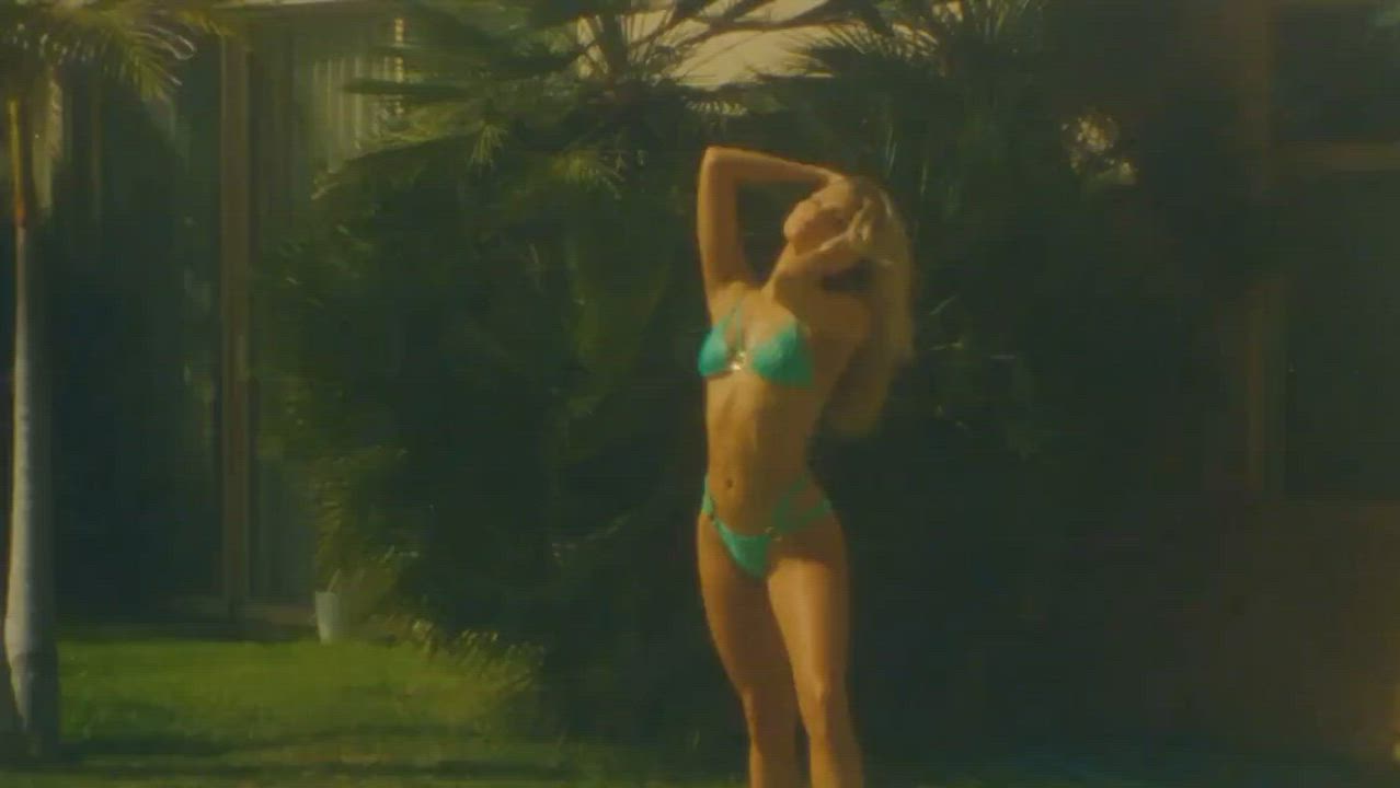 Bikini Blonde Pool gif