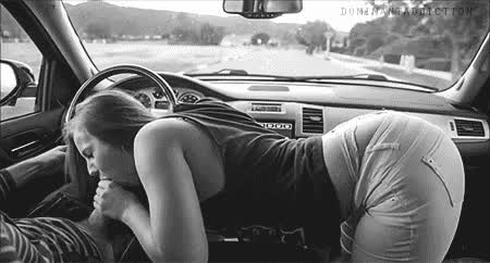 Blowjob Car Sex Oral Outdoor Public gif