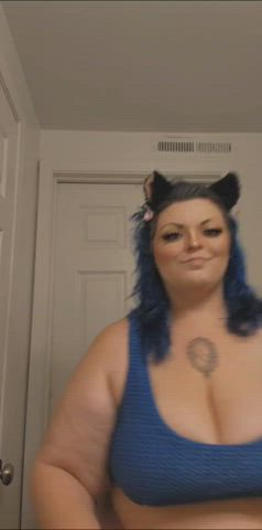 Blue Kitty Titty Drop Porn GIF by chymama0420