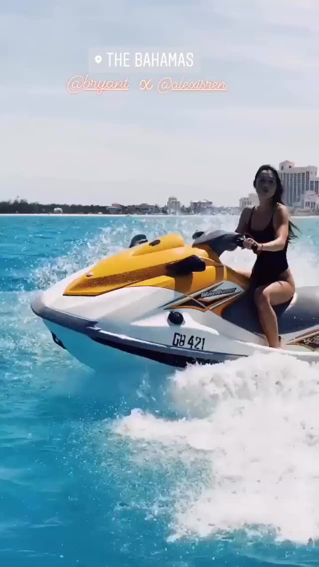 Alexis ren on a jet ski