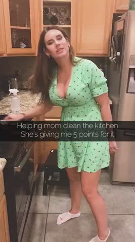 Big Tits Mom Step-Mom gif