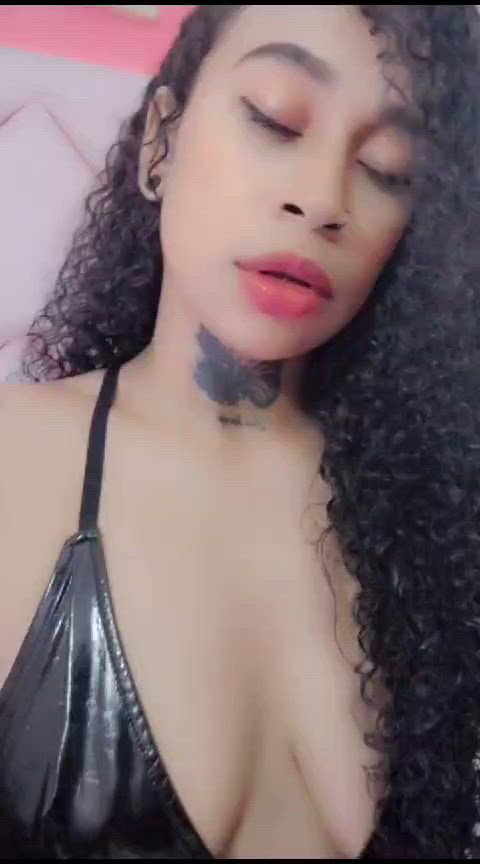 boobs cute latina lingerie sensual solo tattoo teen tits gif