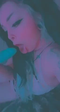 Blowjob Dildo Tease gif