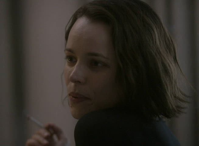 celebrity female rachel mcadams smoking gif