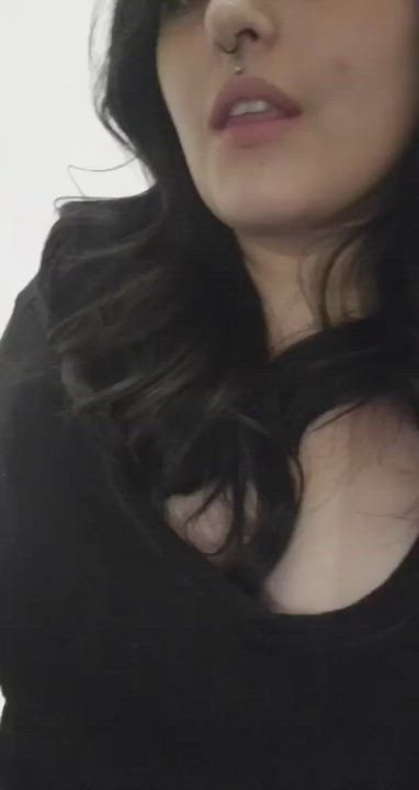 Big Tits Flashing Goth gif