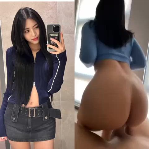 hardcore asian riding korean gif