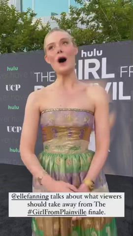 Dress Elle Fanning High Heels gif