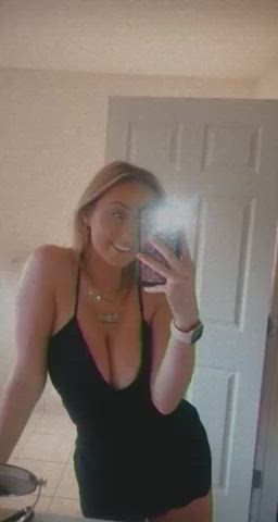 big tits blonde tiktok gif