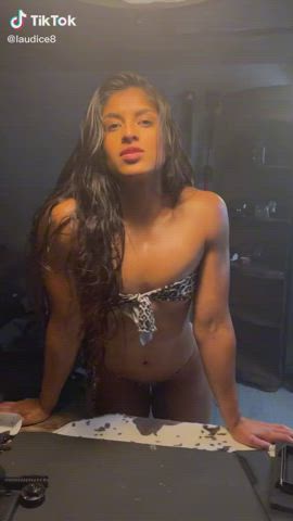 20 years old bikini body celebrity fitness latina muscular girl tiktok tribute gif
