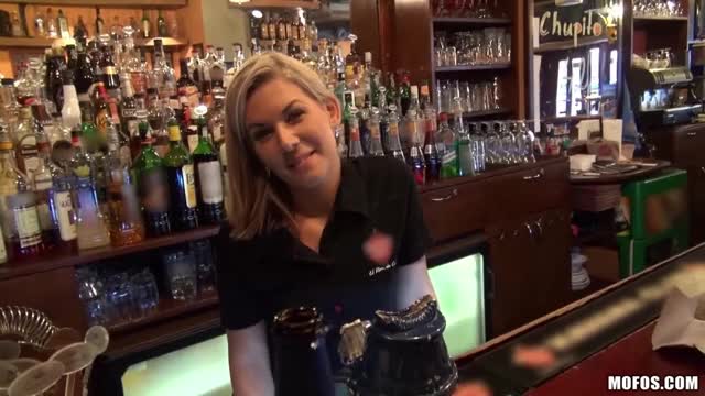 Barmaid fucks for cash