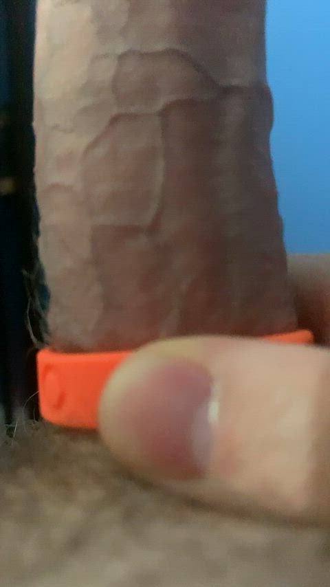 bwc big dick cock ring edging male masturbation gif