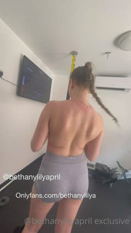 beth lily big tits onlyfans topless workout gif