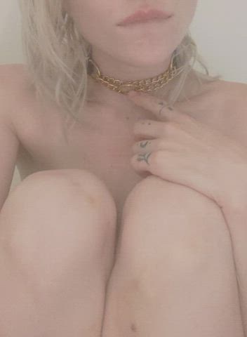 amateur bath blonde humiliation masturbating non-nude pain slave solo gif