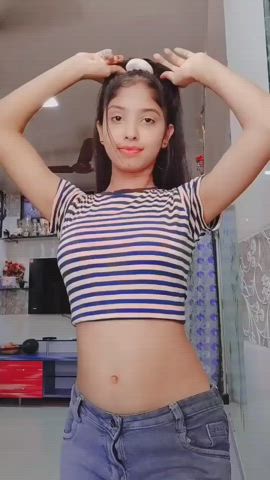 Belly Button Eye Contact Indian Lips TikTok gif