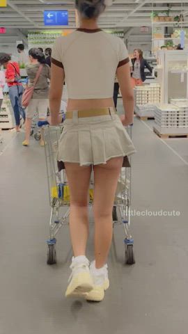 I take a LONG walk through IKEA in a SHORT skirt