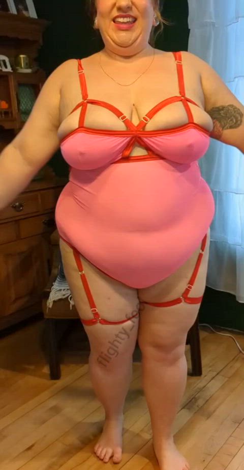 bbw big tits bouncing tits huge tits lingerie natural tits ssbbw gif