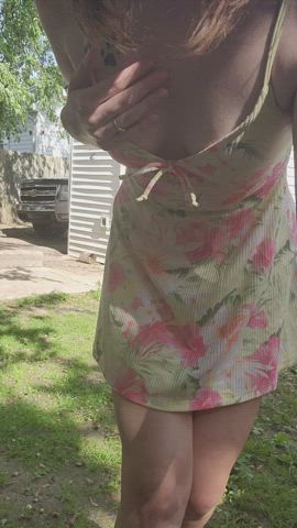 I'm wearing absolutely nothing underneath this little sundress