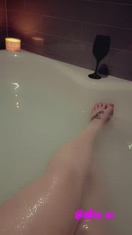 I love feeling the hot water on my skin