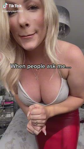 Cleavage Handjob TikTok Tongue Fetish gif