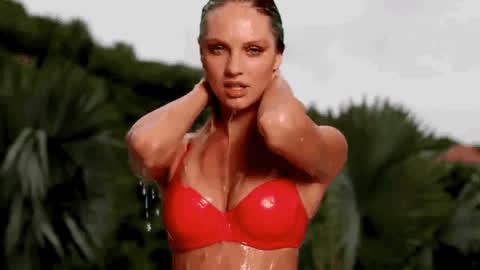 Model Sensual Swimsuit gif