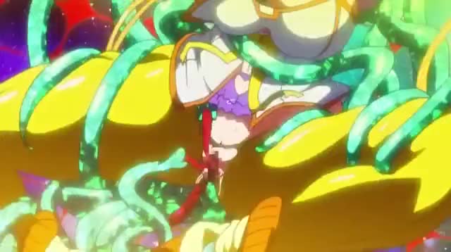Girl getting harassed by Alien with Tentacles