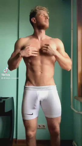 cock dancing gay male masturbation see through clothing sheer clothes tiktok gif