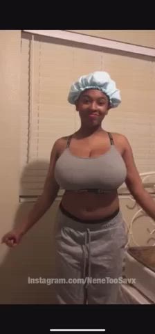 Big Tits Busty Ebony Tits Titty Drop gif