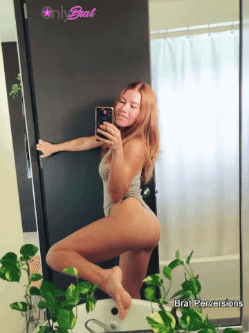 Ass Babe Big Ass Fitness Selfie Sensual Thong gif