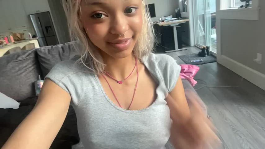 asian blonde cute pussy teen gif