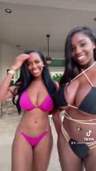 Big Tits Bikini Cute Ebony Smile gif