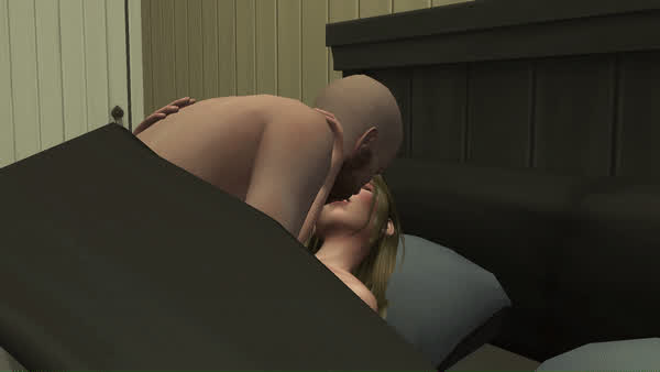 animation couple kissing passionate gif